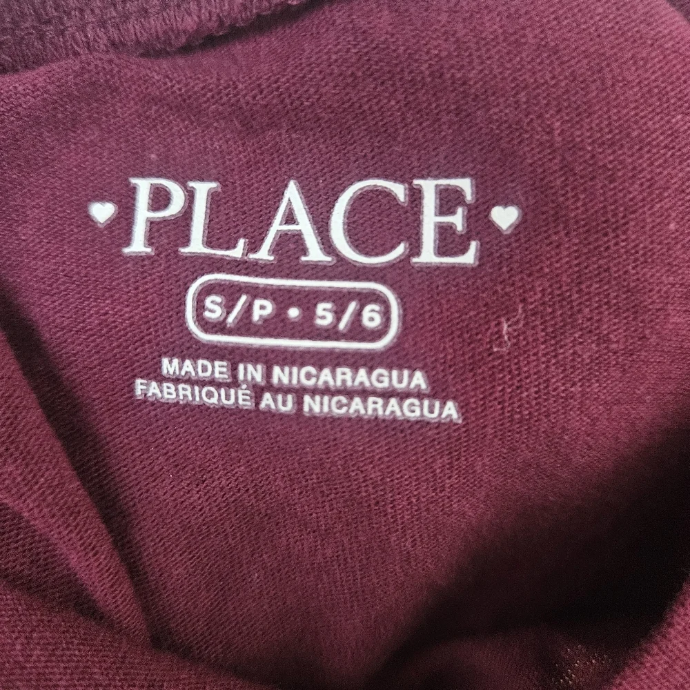 The Childrens Place Burgundy‎ Gingerbread Cookie Holiday Long Sleeve Tee 5/6 NWT